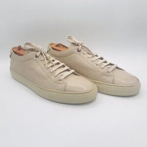 Good Man Edge Lo-Top Sneakers Beige Leather Casual Shoes US Sz 10 Made in Italy